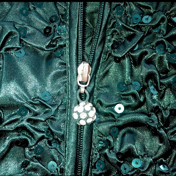 S Levine, Sequined Jacket, Size XL, green color - Picture 8 of 15
